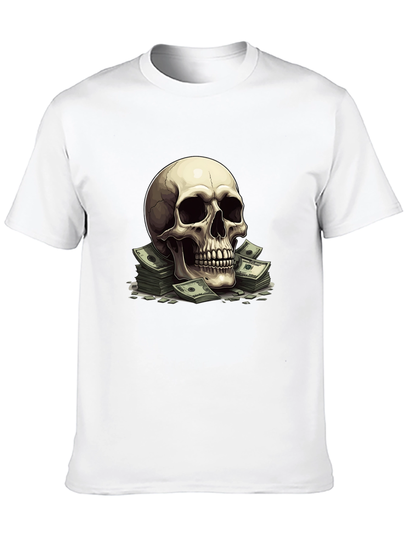Skull Money T-Shirt - Black Graphic Tee