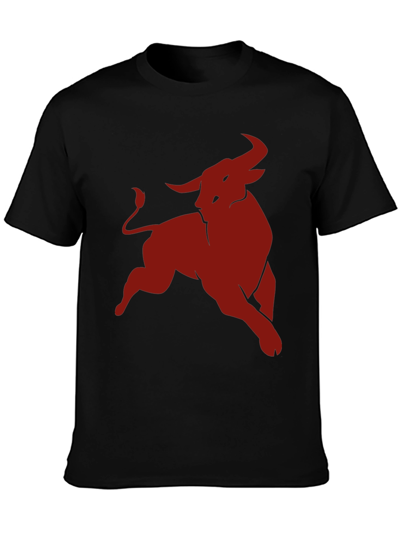 Bold Bull Graphic Tee - Black Cotton Comfort
