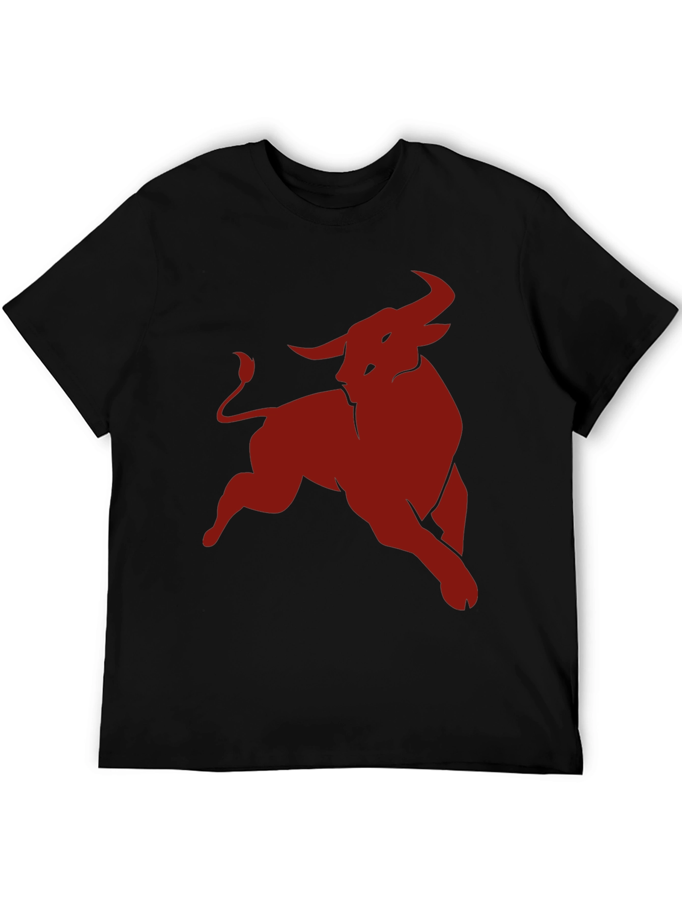 Bold Bull Graphic Tee - Black Cotton Comfort