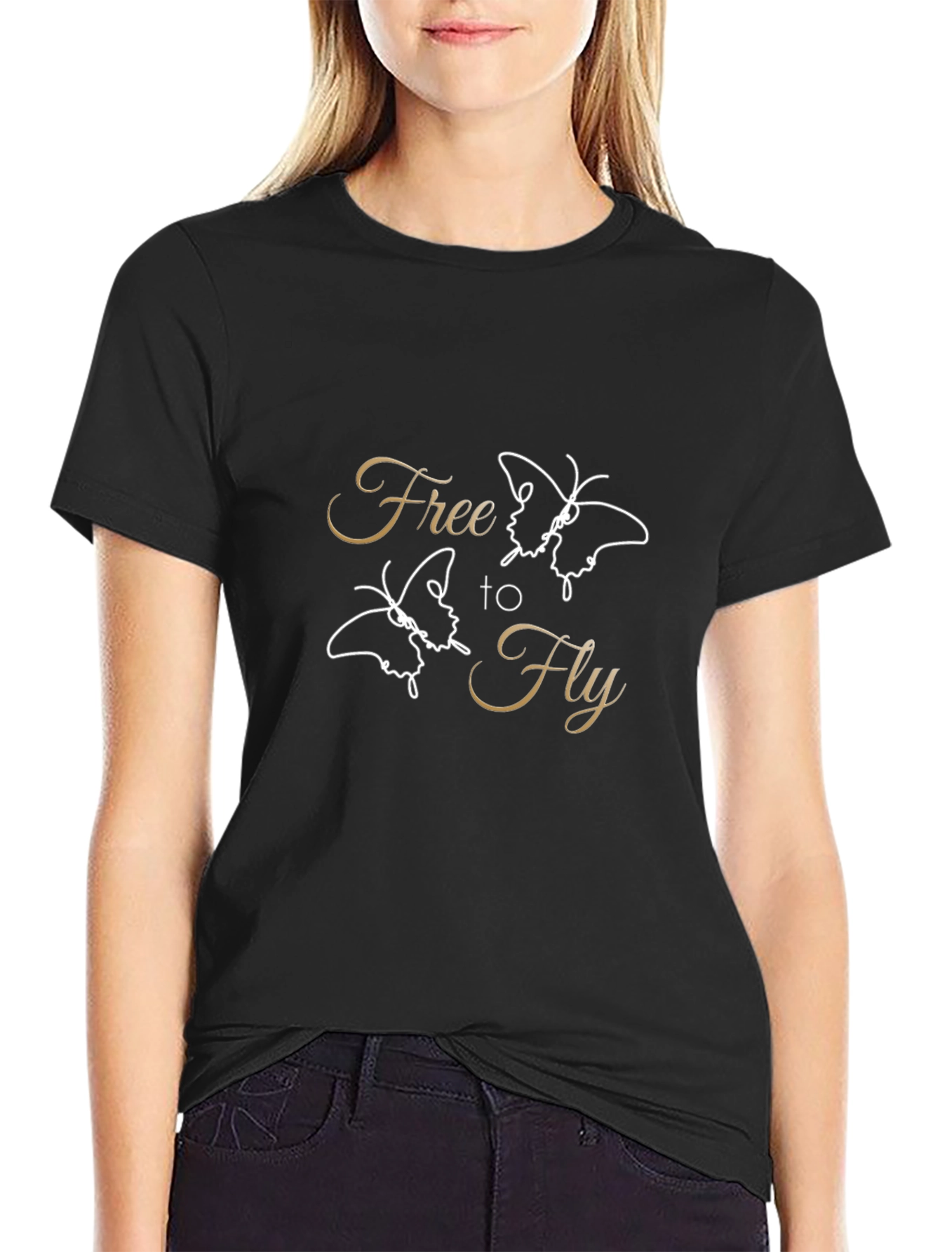 Free to Fly Graphic T-Shirt - Black