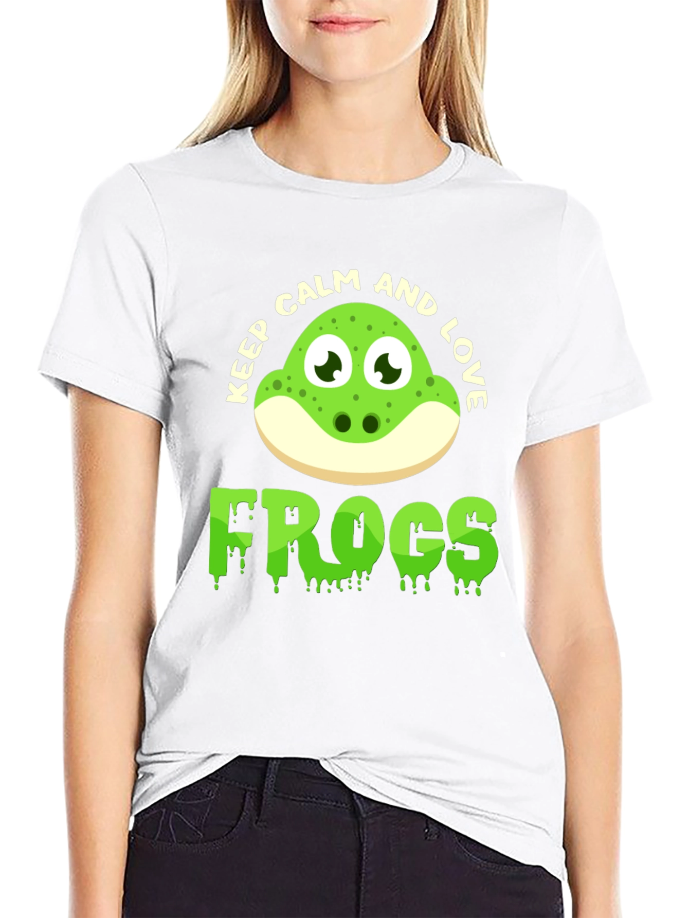 Keep Calm and Love Frogs Graphic Tee