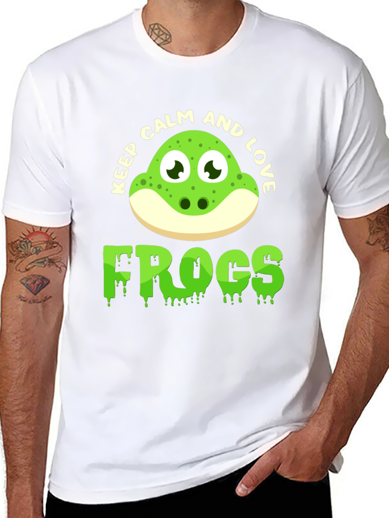 Keep Calm and Love Frogs Graphic Tee