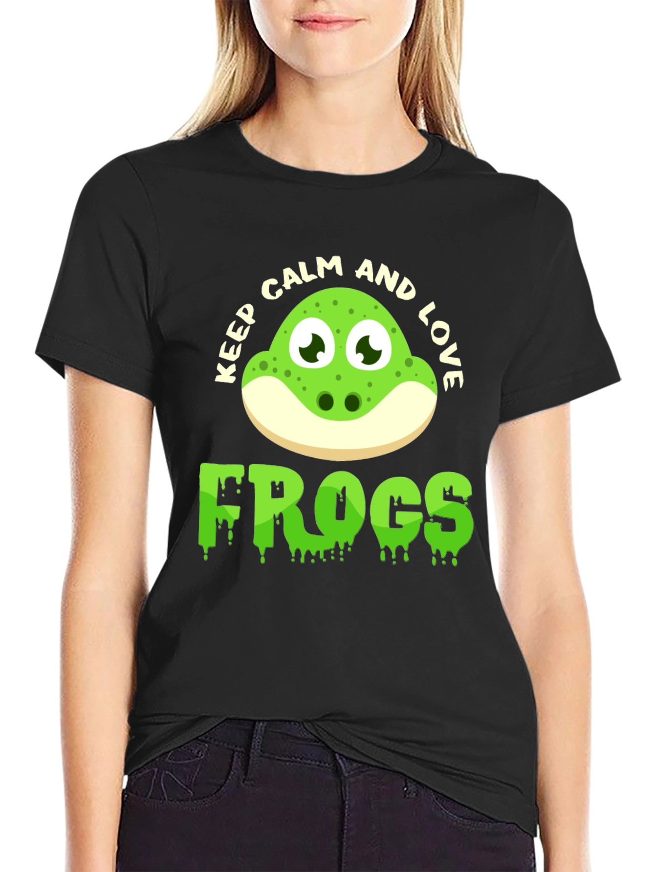 Keep Calm and Love Frogs Graphic Tee