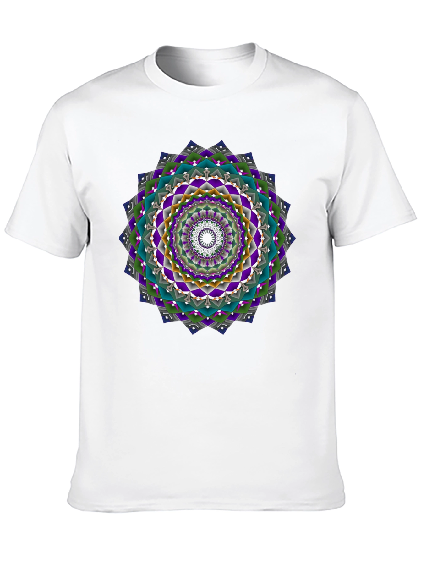 Geometric Mandala Graphic Tee - Mens Black T-Shirt