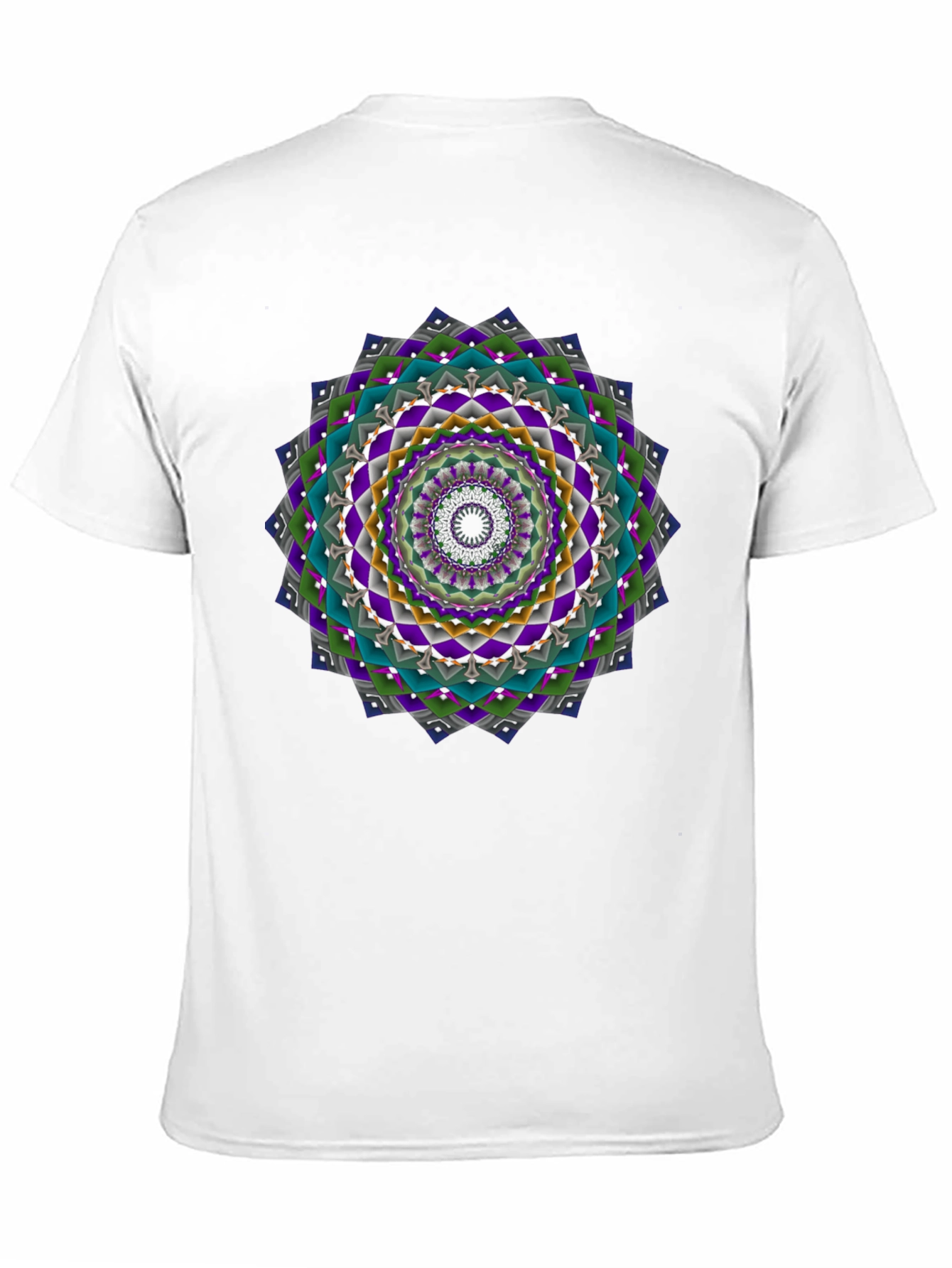 Geometric Mandala Graphic Tee - Mens Black T-Shirt
