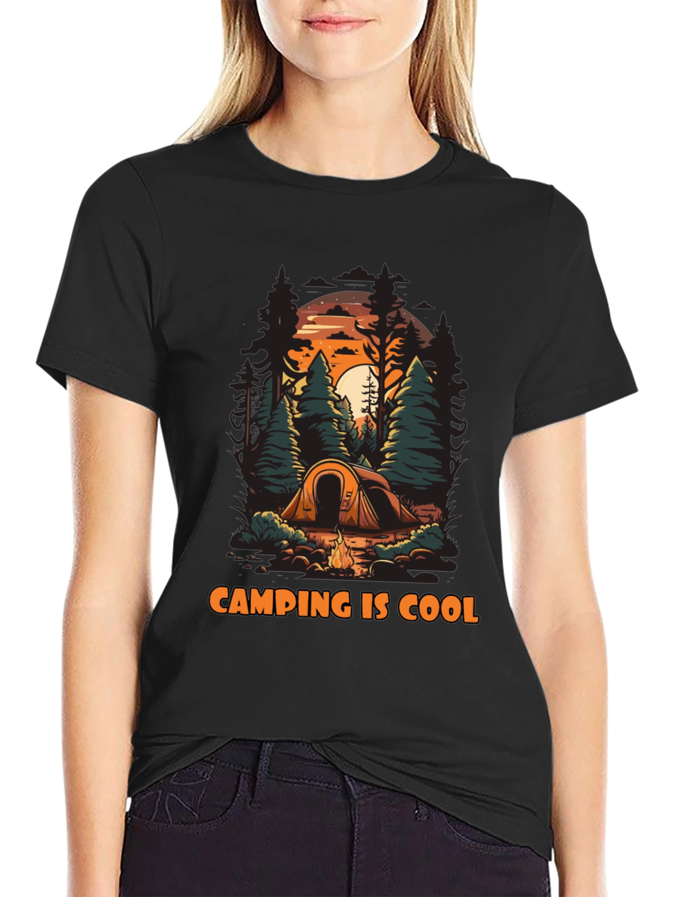 Camping Is Cool Graphic T-Shirt