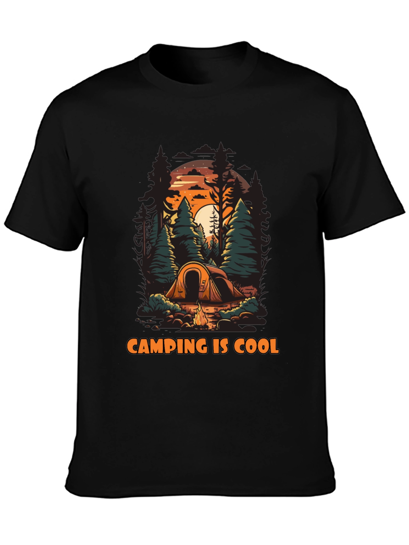 Camping Is Cool Graphic T-Shirt