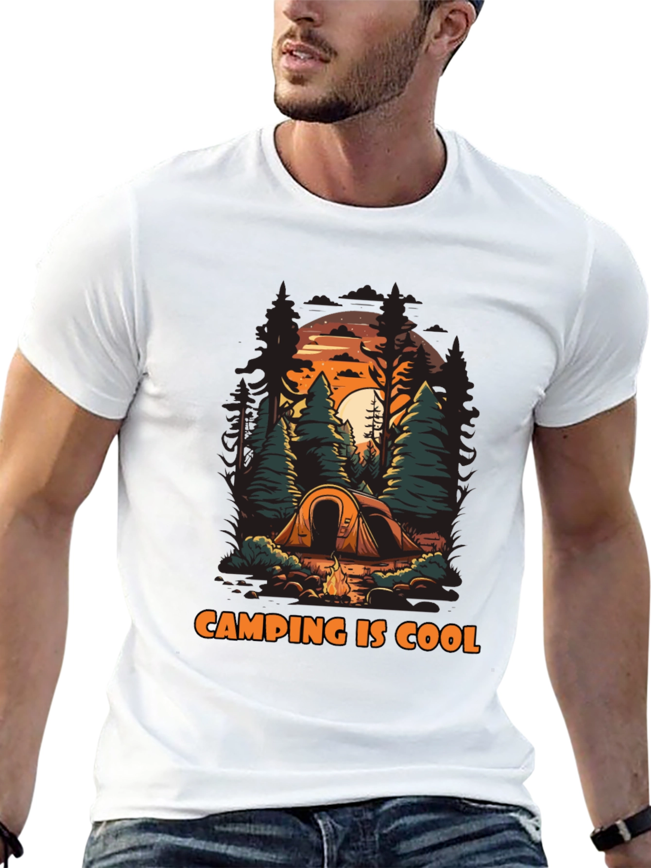 Camping Is Cool Graphic T-Shirt