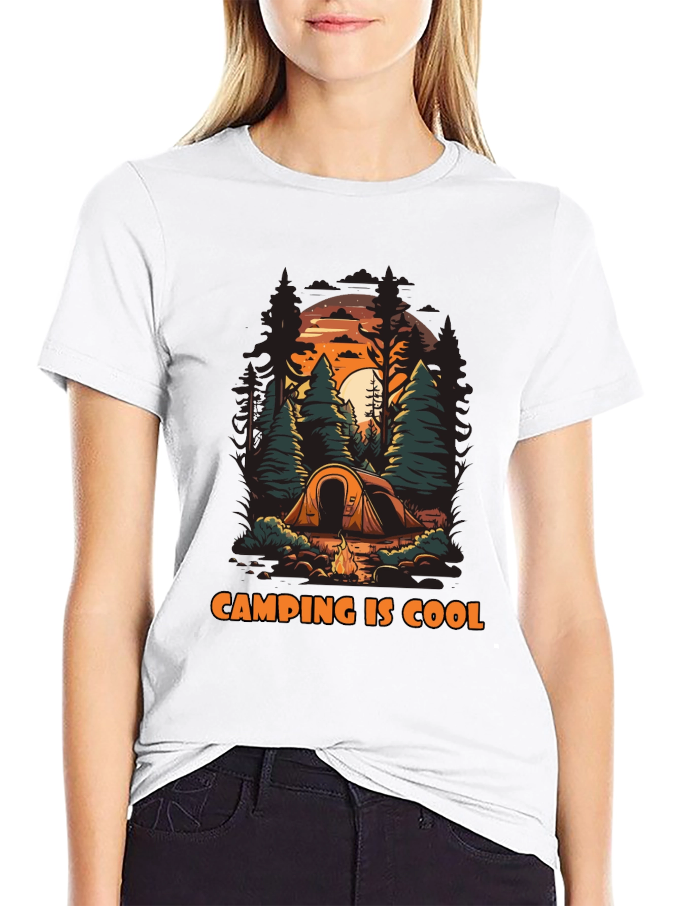 Camping Is Cool Graphic T-Shirt