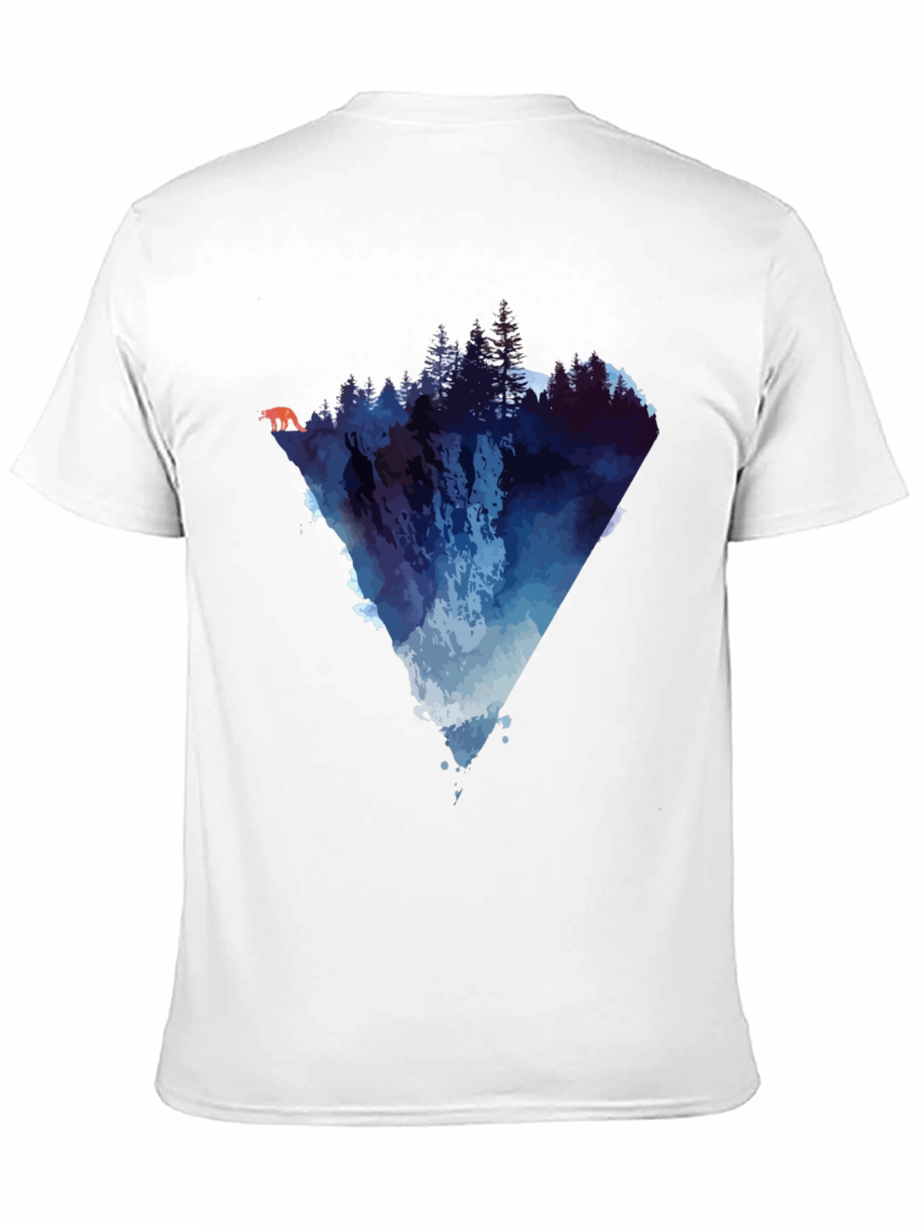 Nature-Inspired Graphic Tee - Mountain Waterfall Design