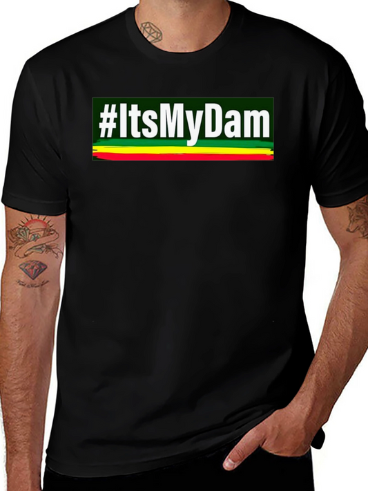 #ItsMyDam T-Shirt - Jamaican Colors Black Tee
