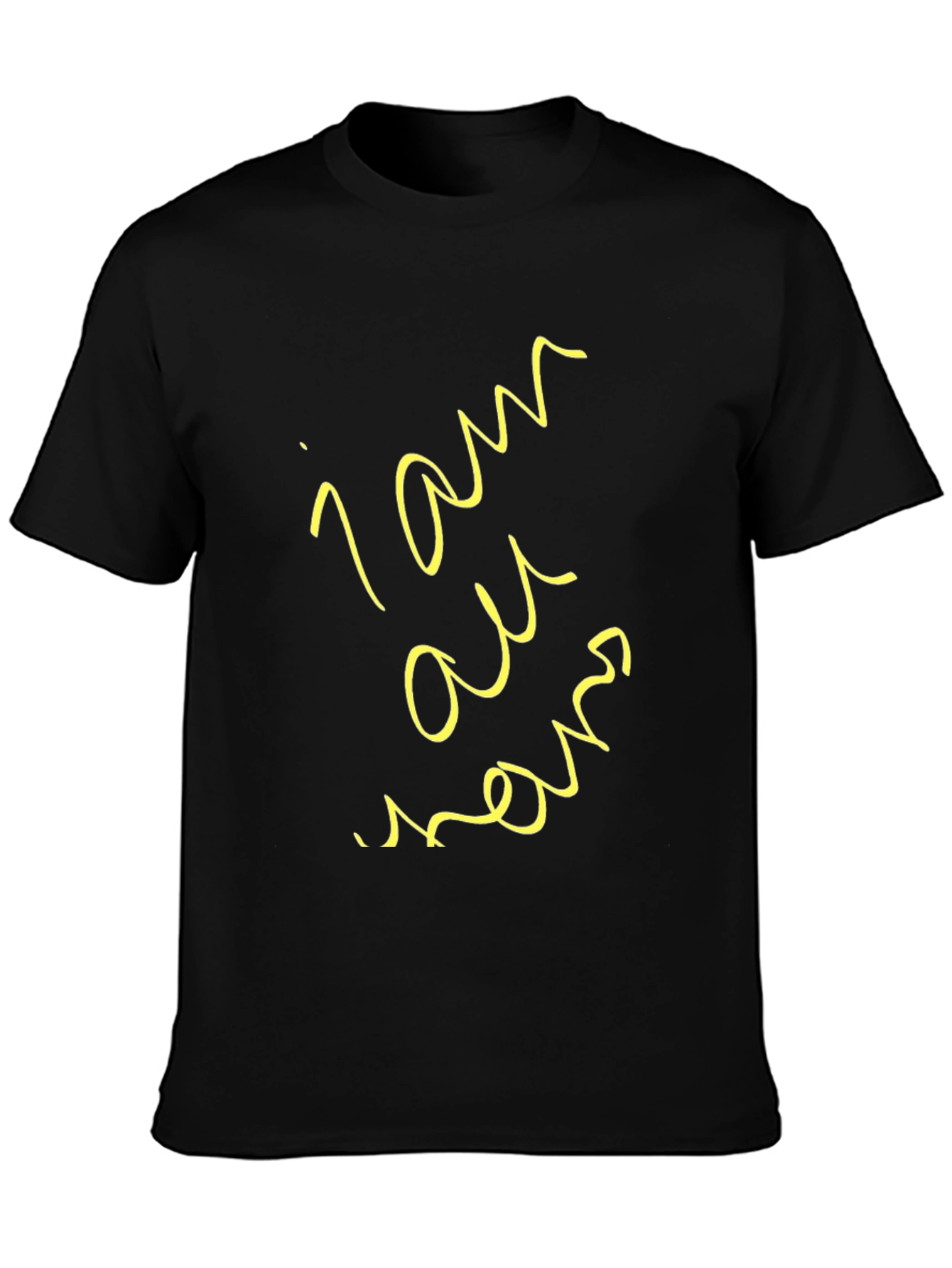 I am all ears Graphic Black T-Shirt