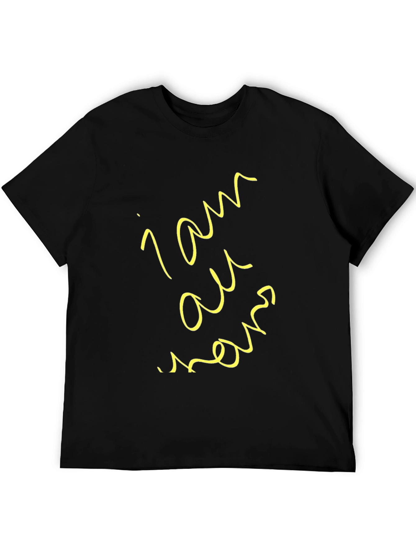 I am all ears Graphic Black T-Shirt