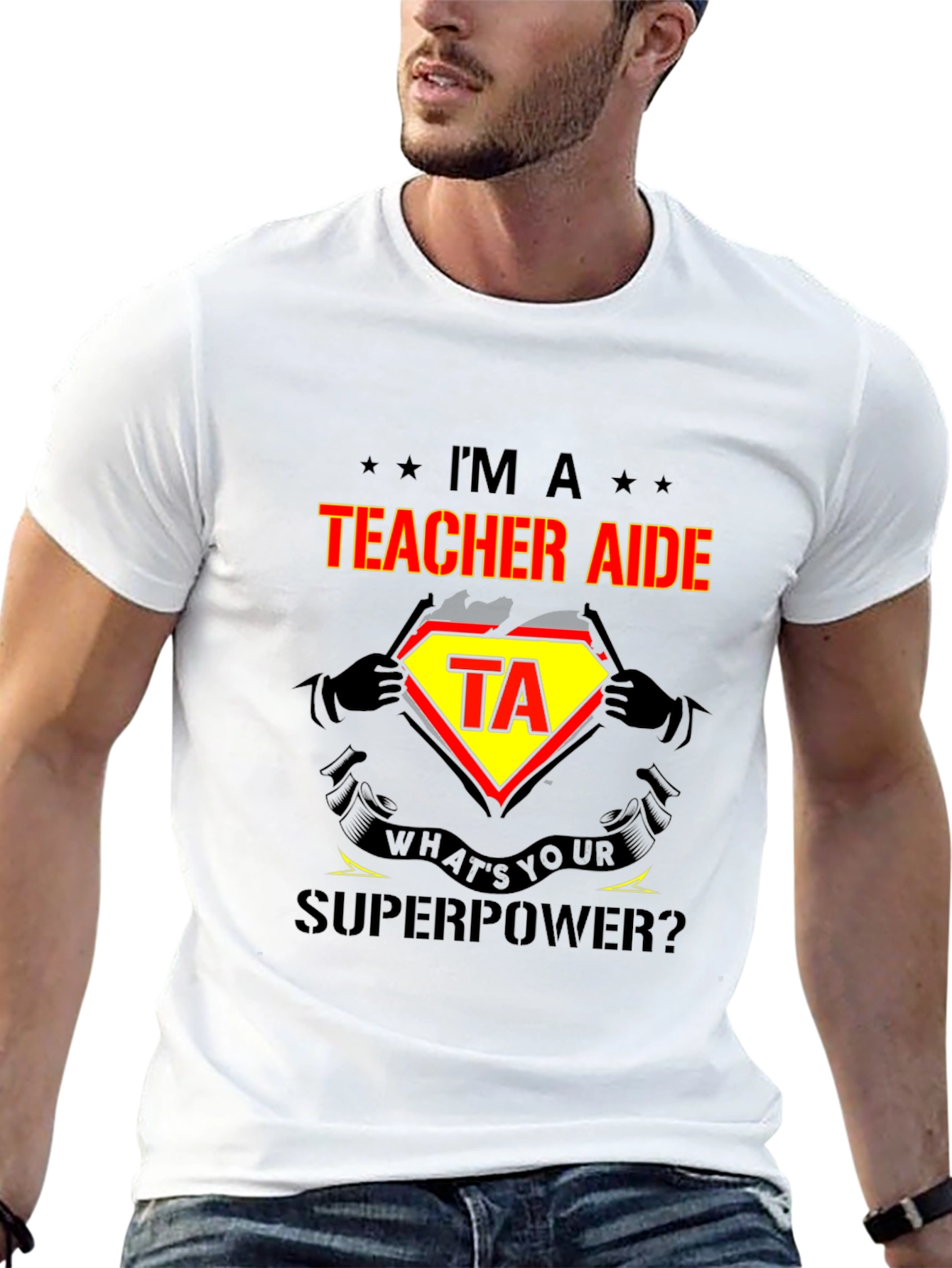 Teacher Aide Superpower Graphic T-Shirt
