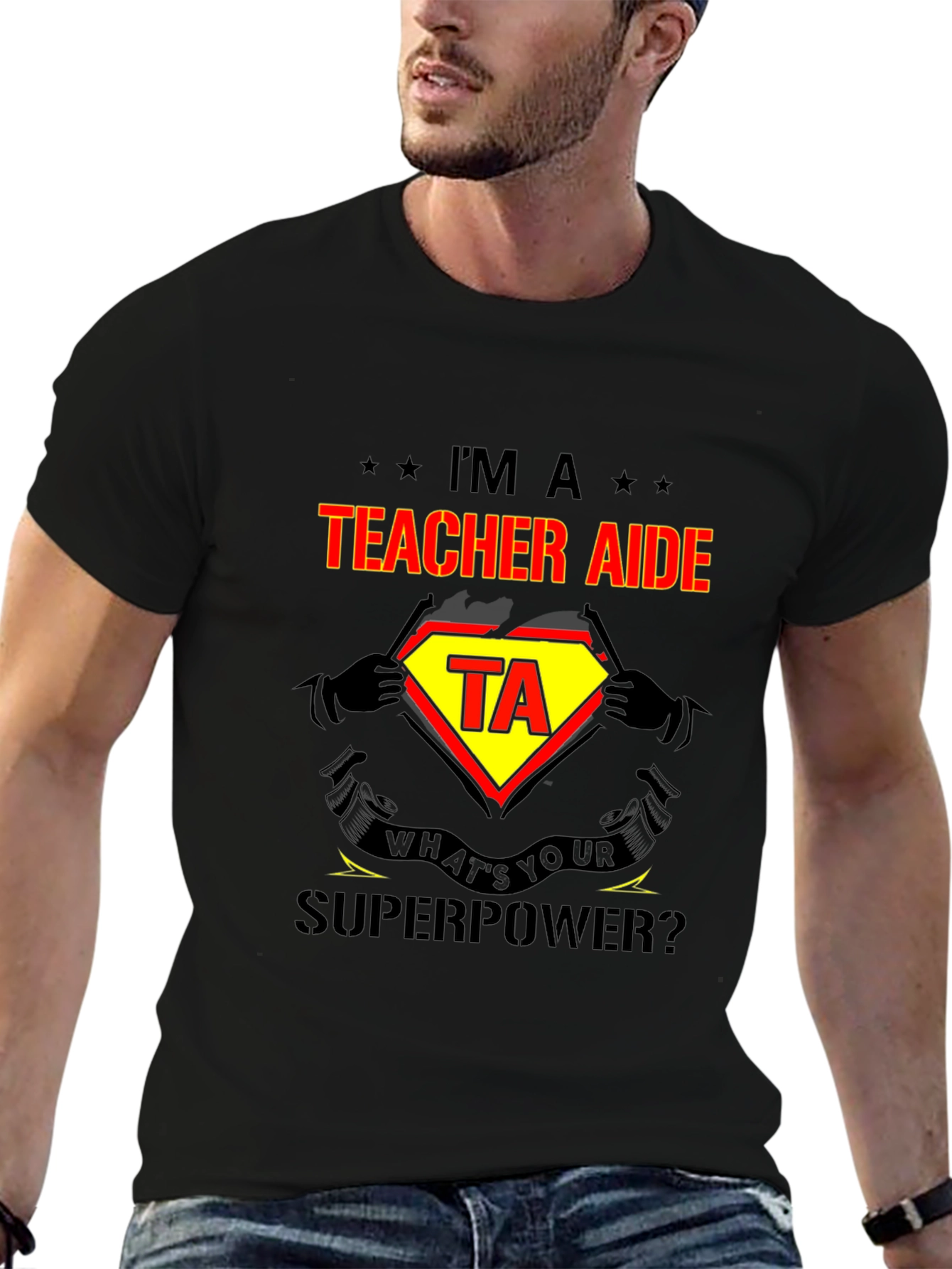Teacher Aide Superpower Graphic T-Shirt