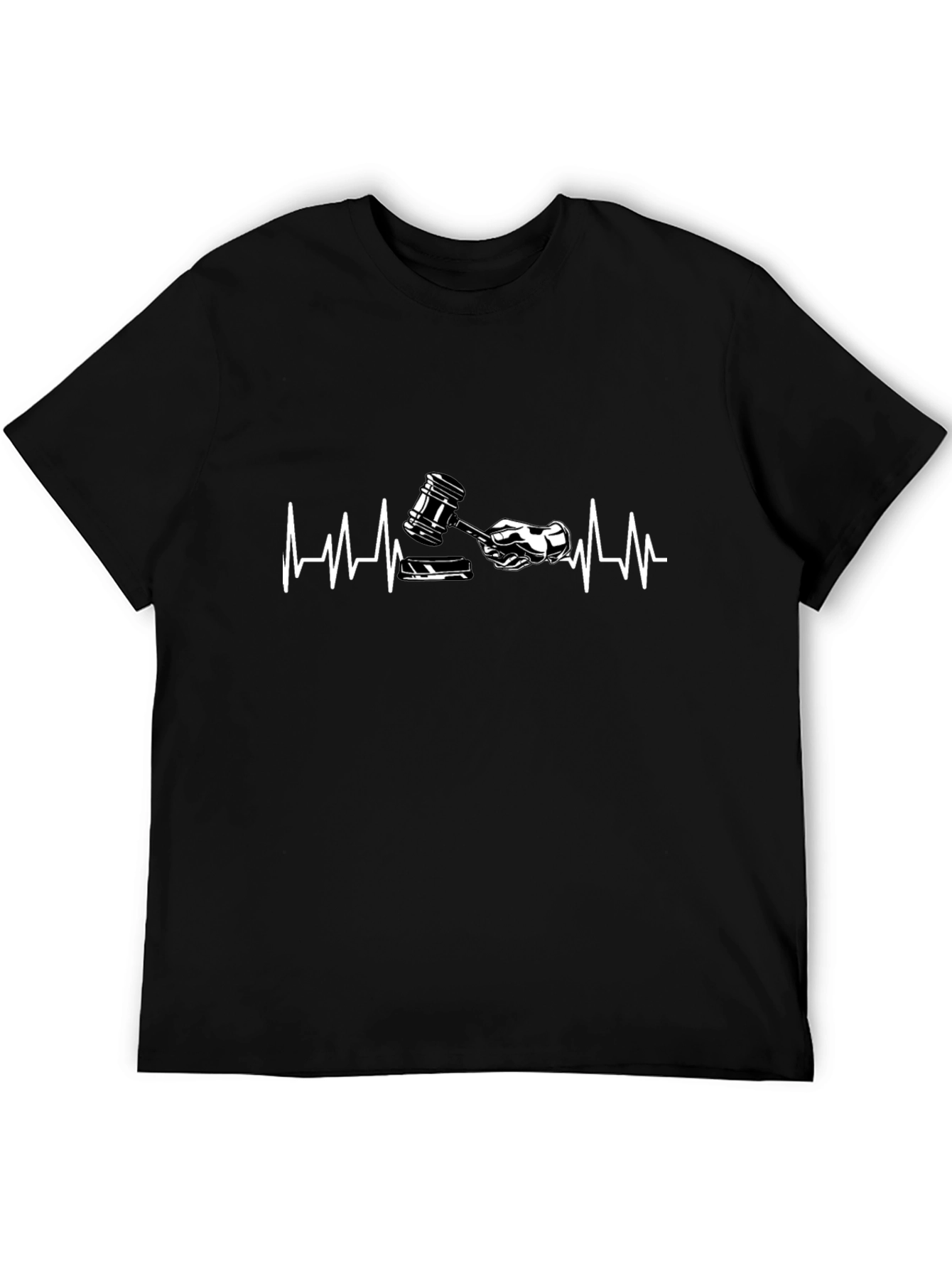 Lawyer Heartbeat Graphic Tee - Black