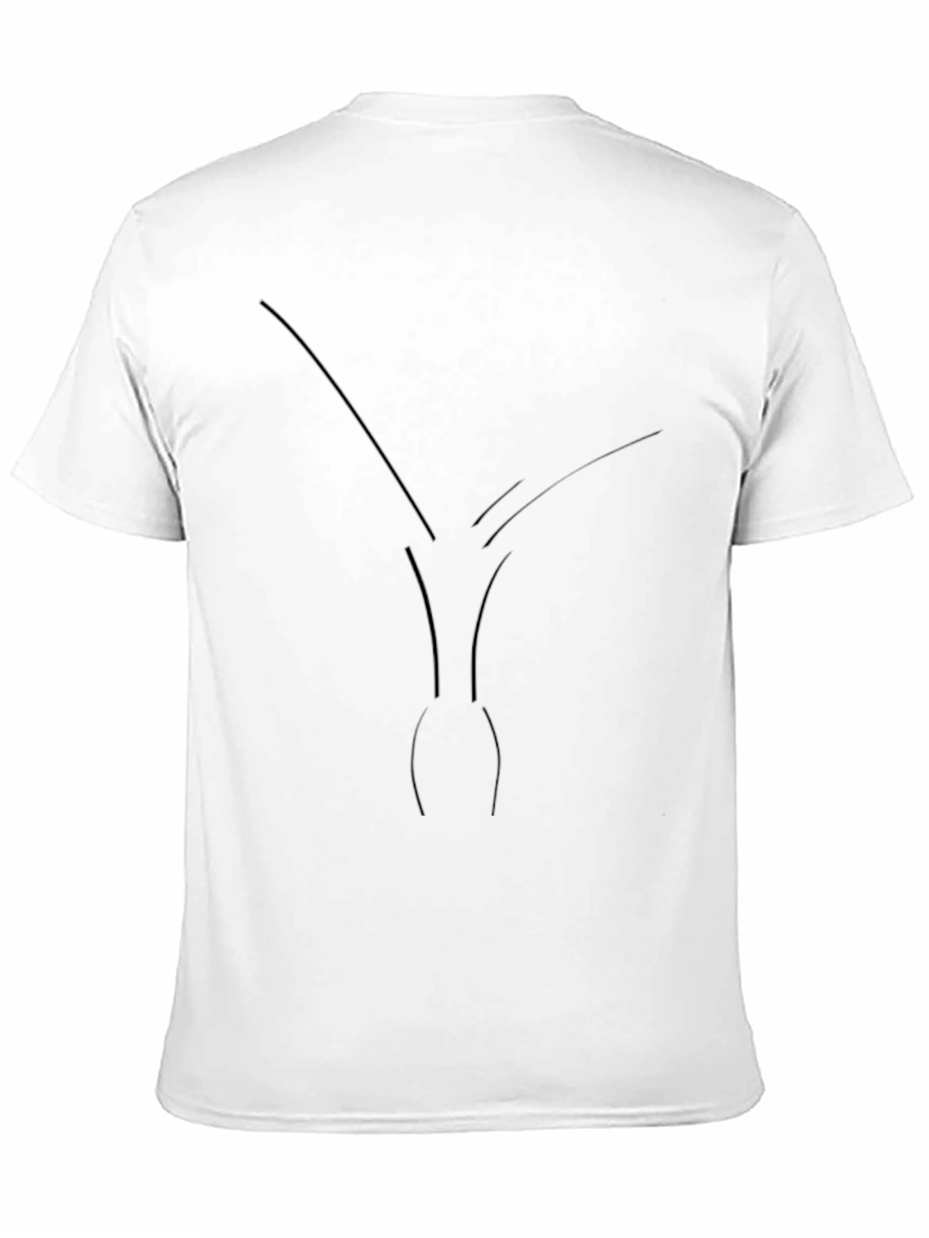 Minimalist Whale Tail T-Shirt - Black