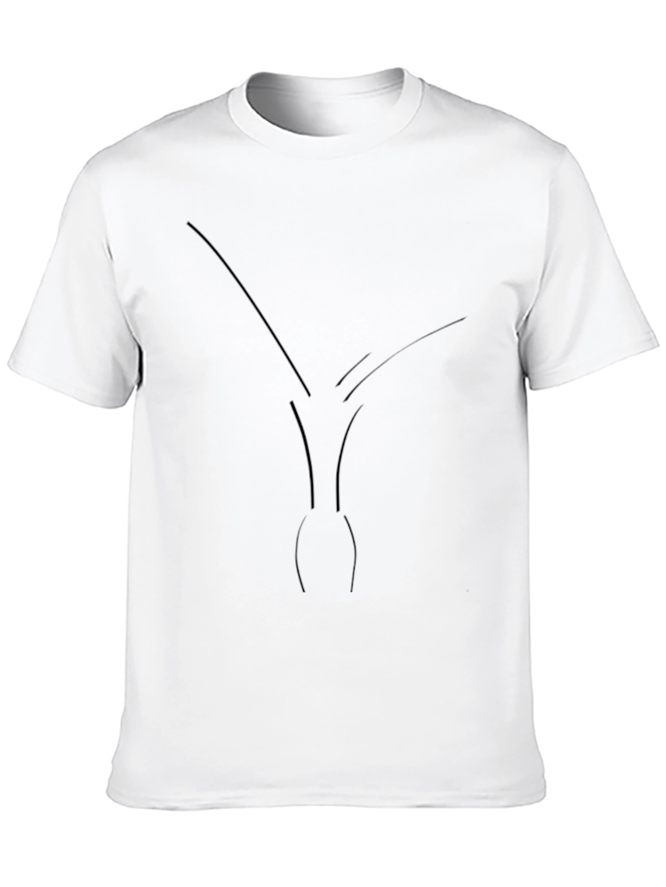 Minimalist Whale Tail T-Shirt - Black