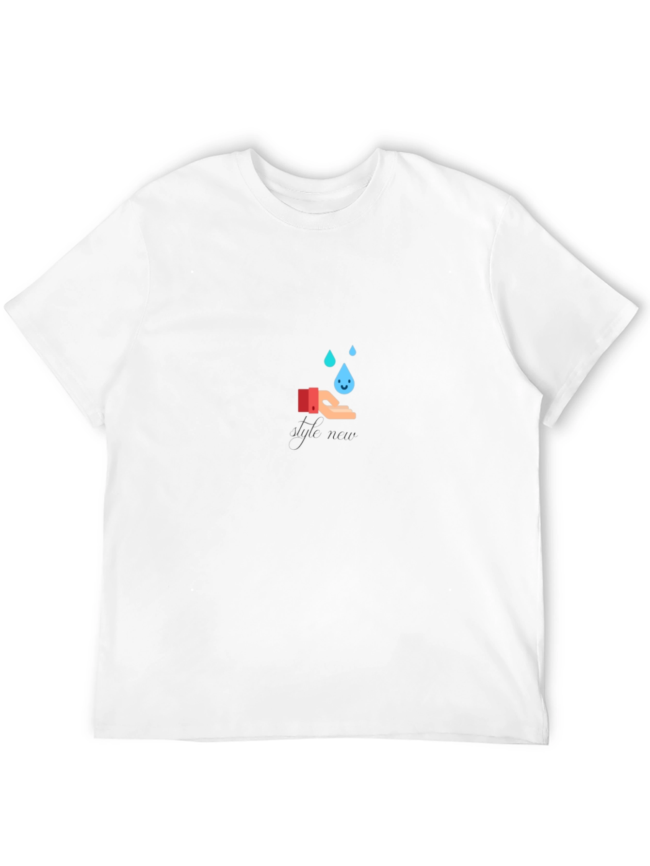 Black T-Shirt with Wash Hands Graphic