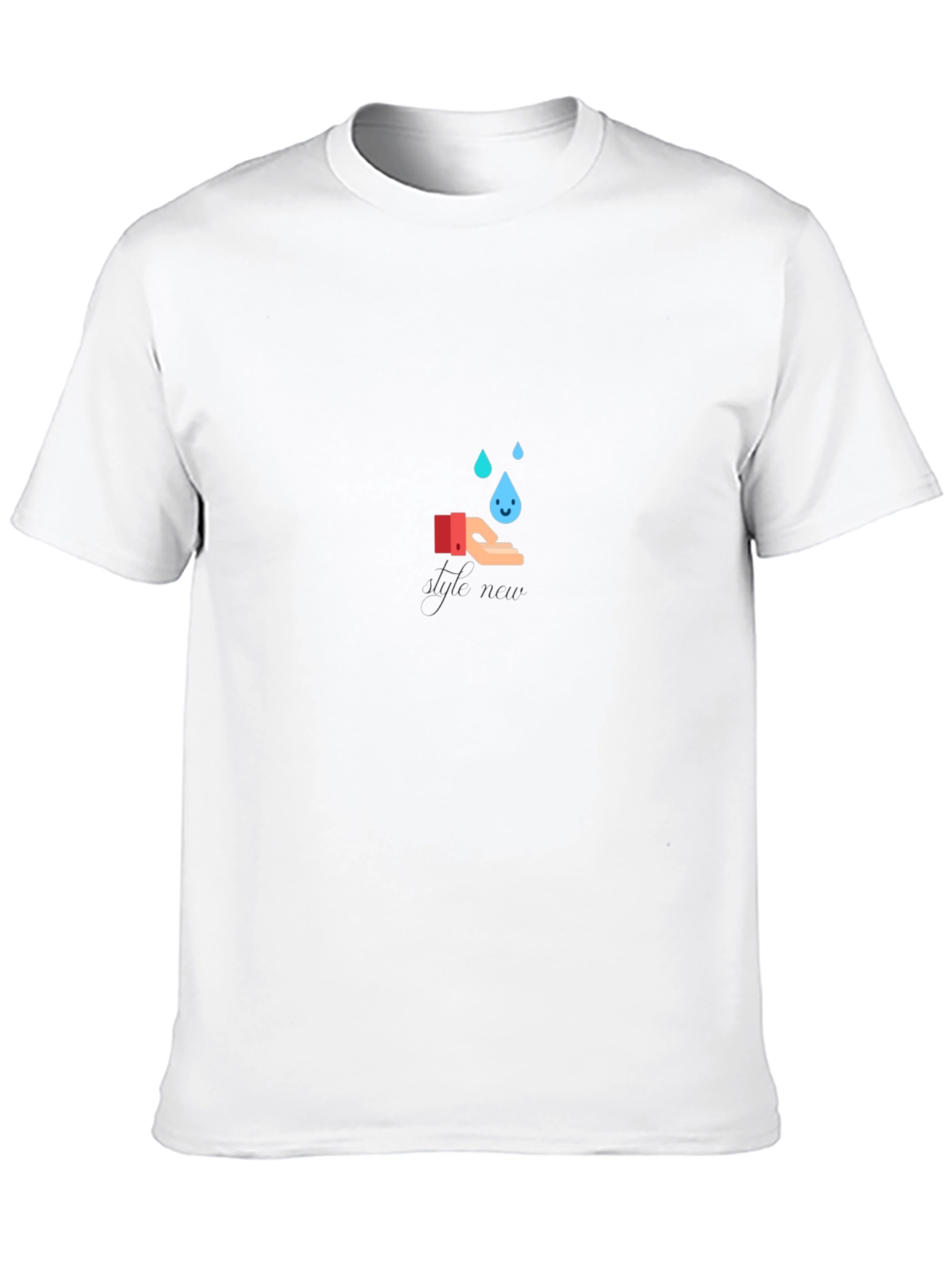 Black T-Shirt with Wash Hands Graphic