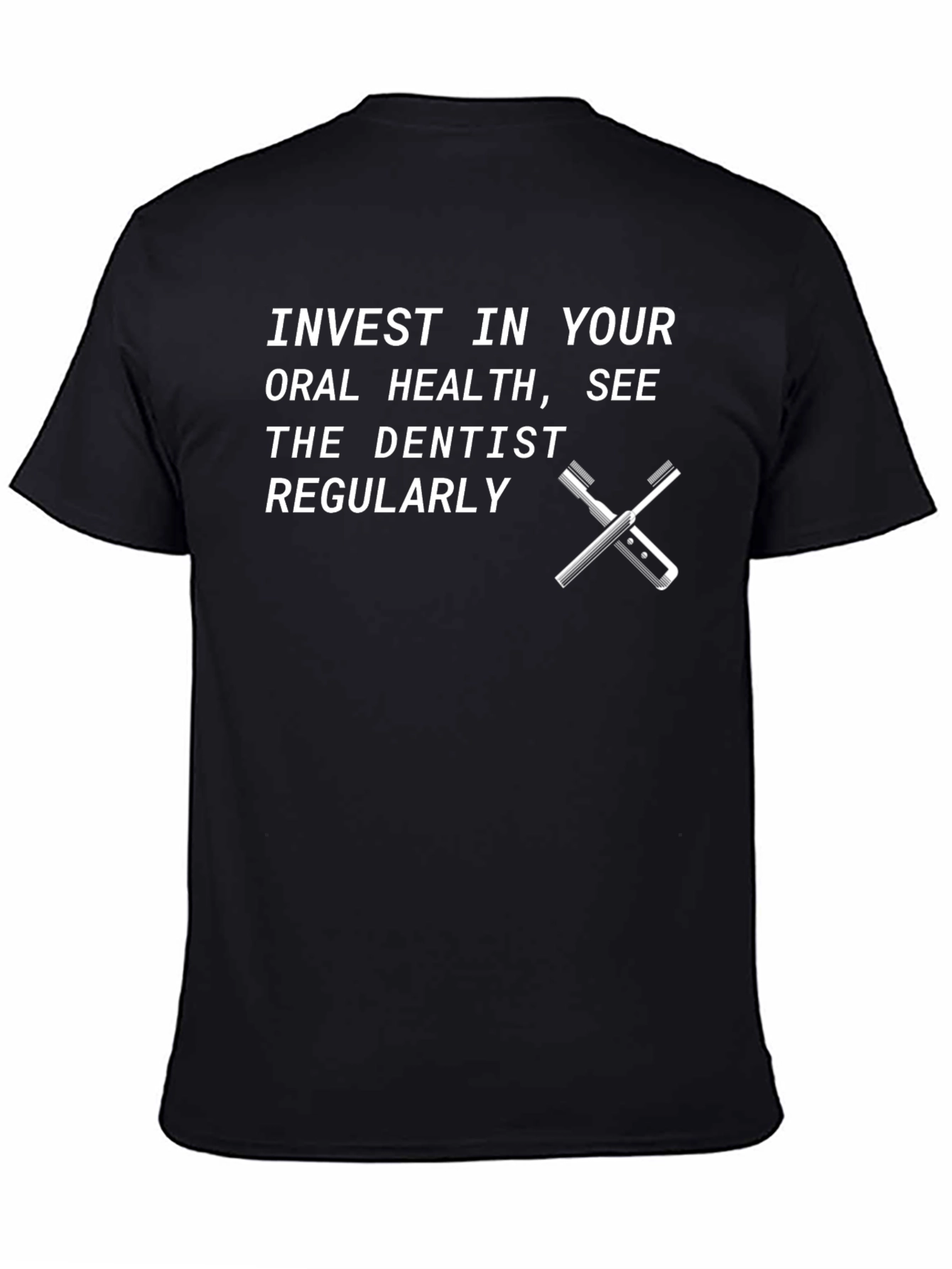 Invest in Oral Health Black Graphic Tee