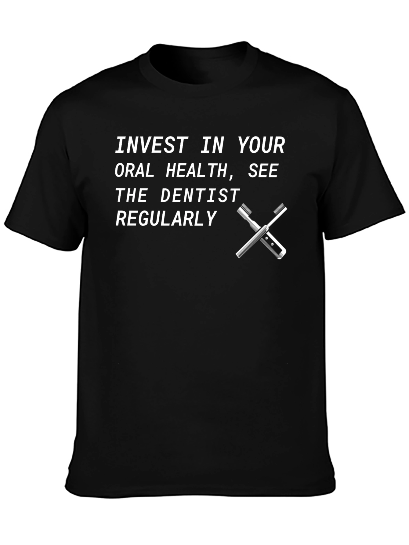 Invest in Oral Health Black Graphic Tee