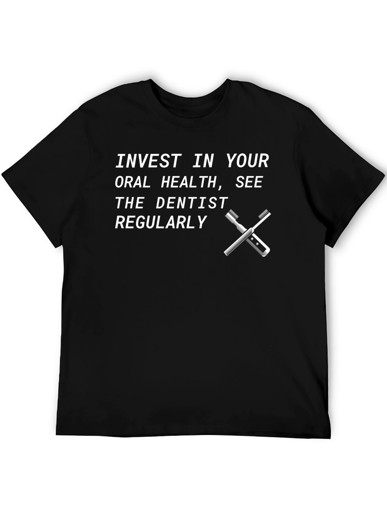 Invest in Oral Health Black Graphic Tee