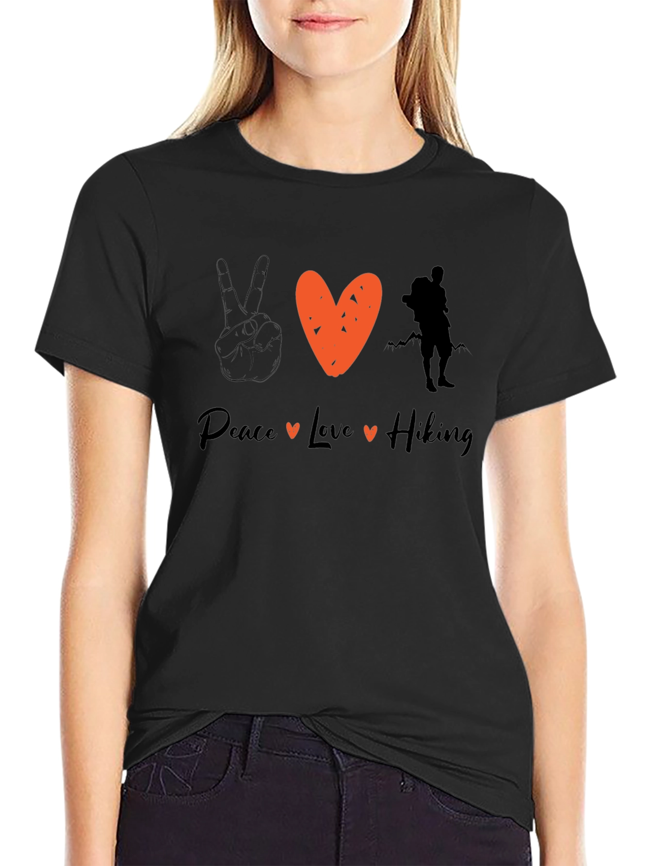 Peace Love Hiking Graphic Tee