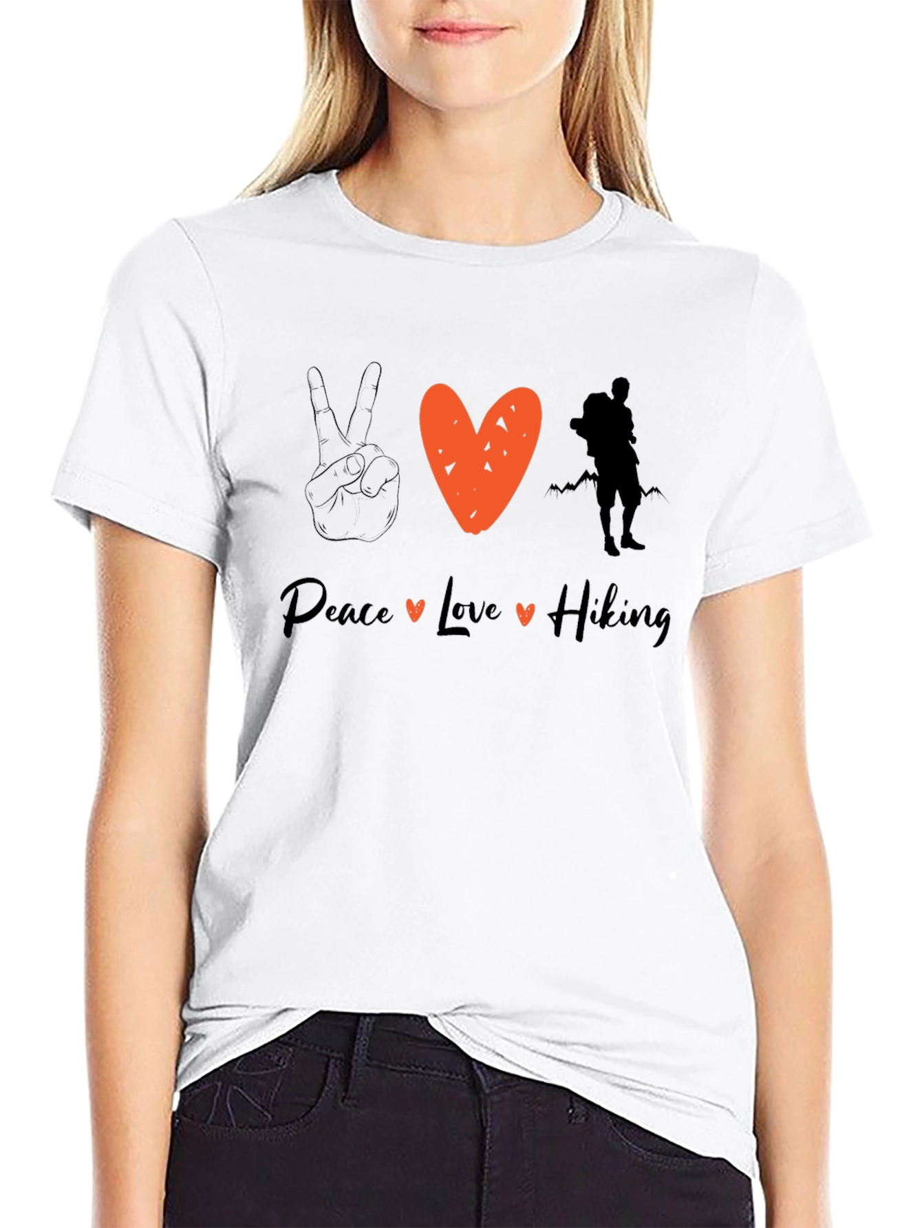 Peace Love Hiking Graphic Tee