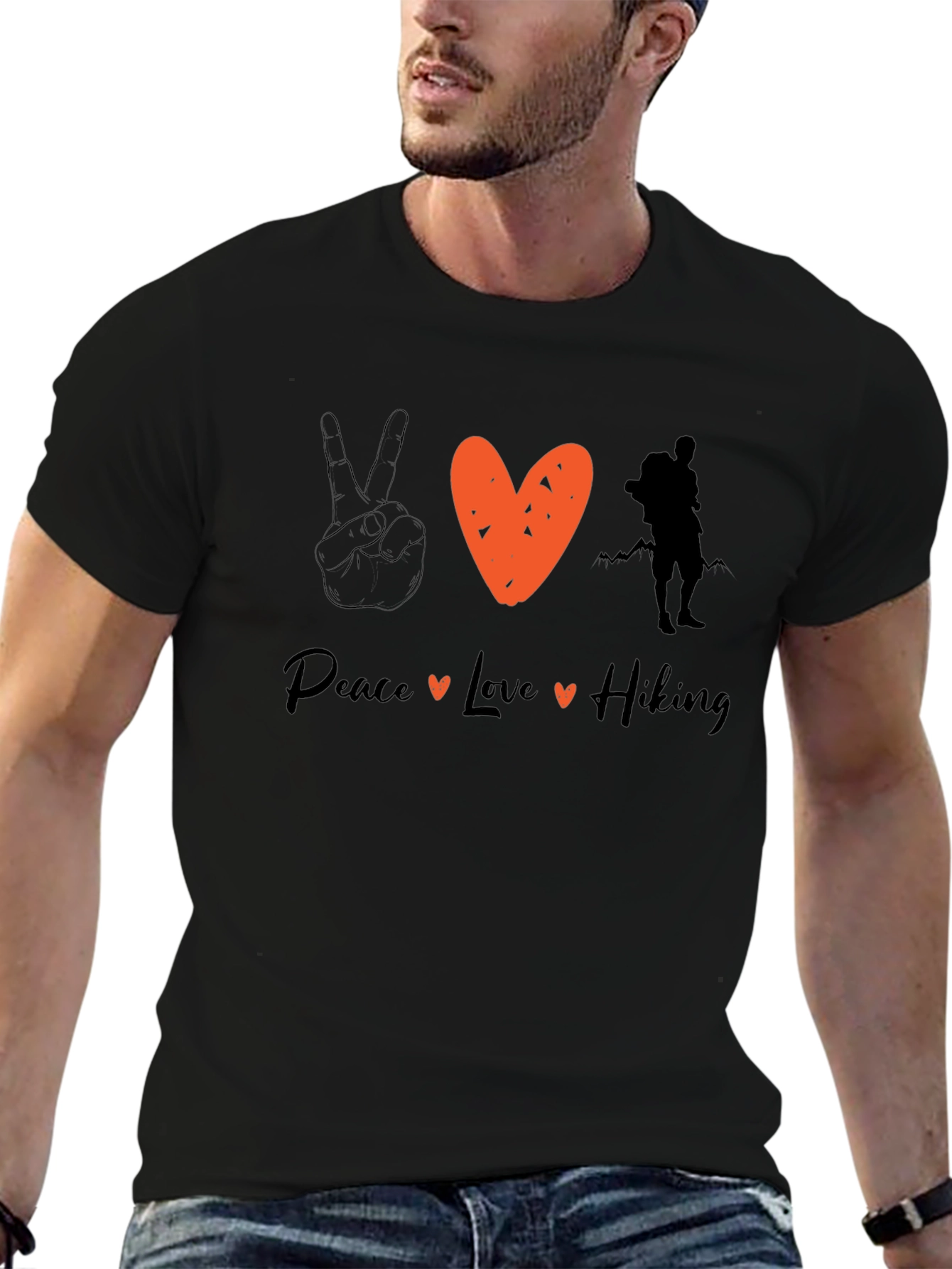 Peace Love Hiking Graphic Tee