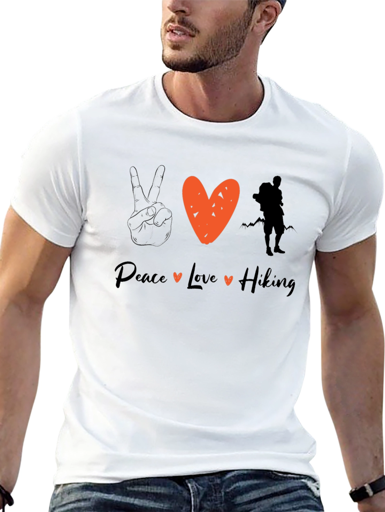 Peace Love Hiking Graphic Tee