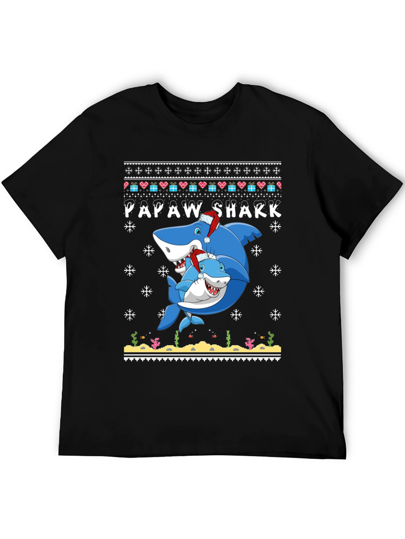 Papaw Shark Christmas T-Shirt