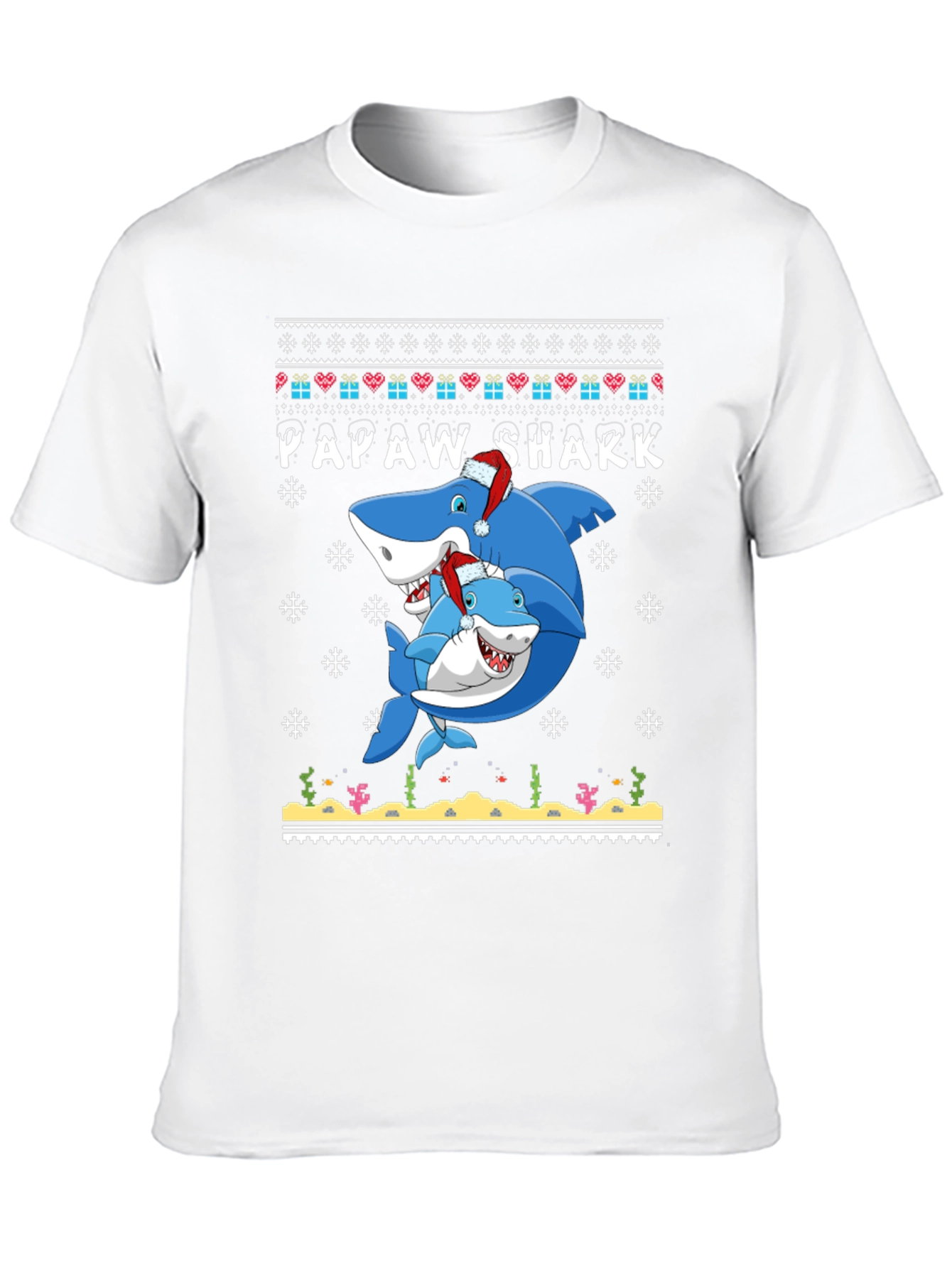 Papaw Shark Christmas T-Shirt