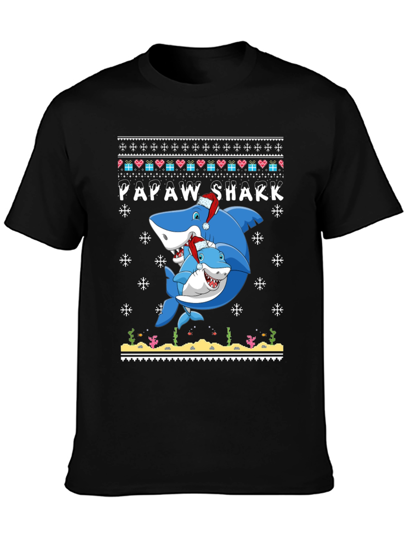 Papaw Shark Christmas T-Shirt