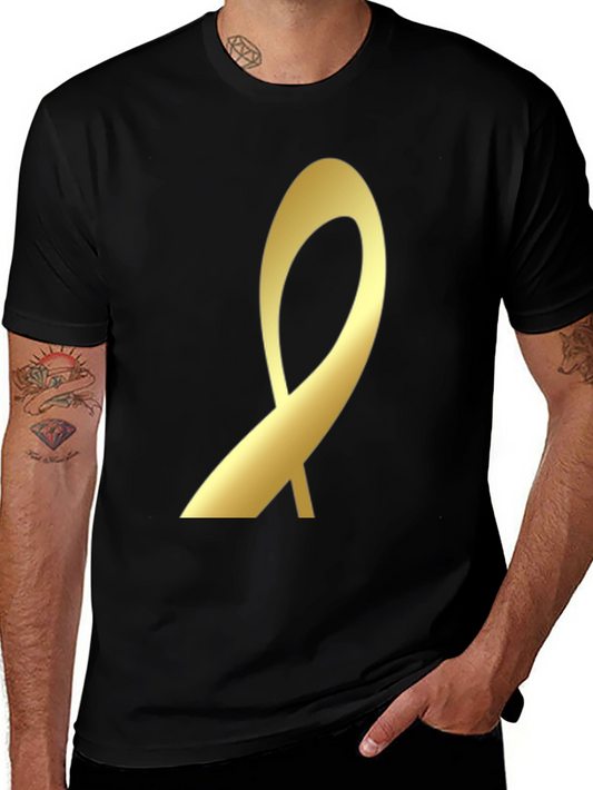 Gold Ribbon Graphic Tee - Support Childhood Cancer Awareness