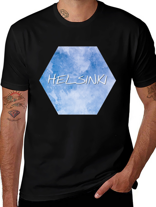 Helsinki Sky Hexagon Black T-Shirt