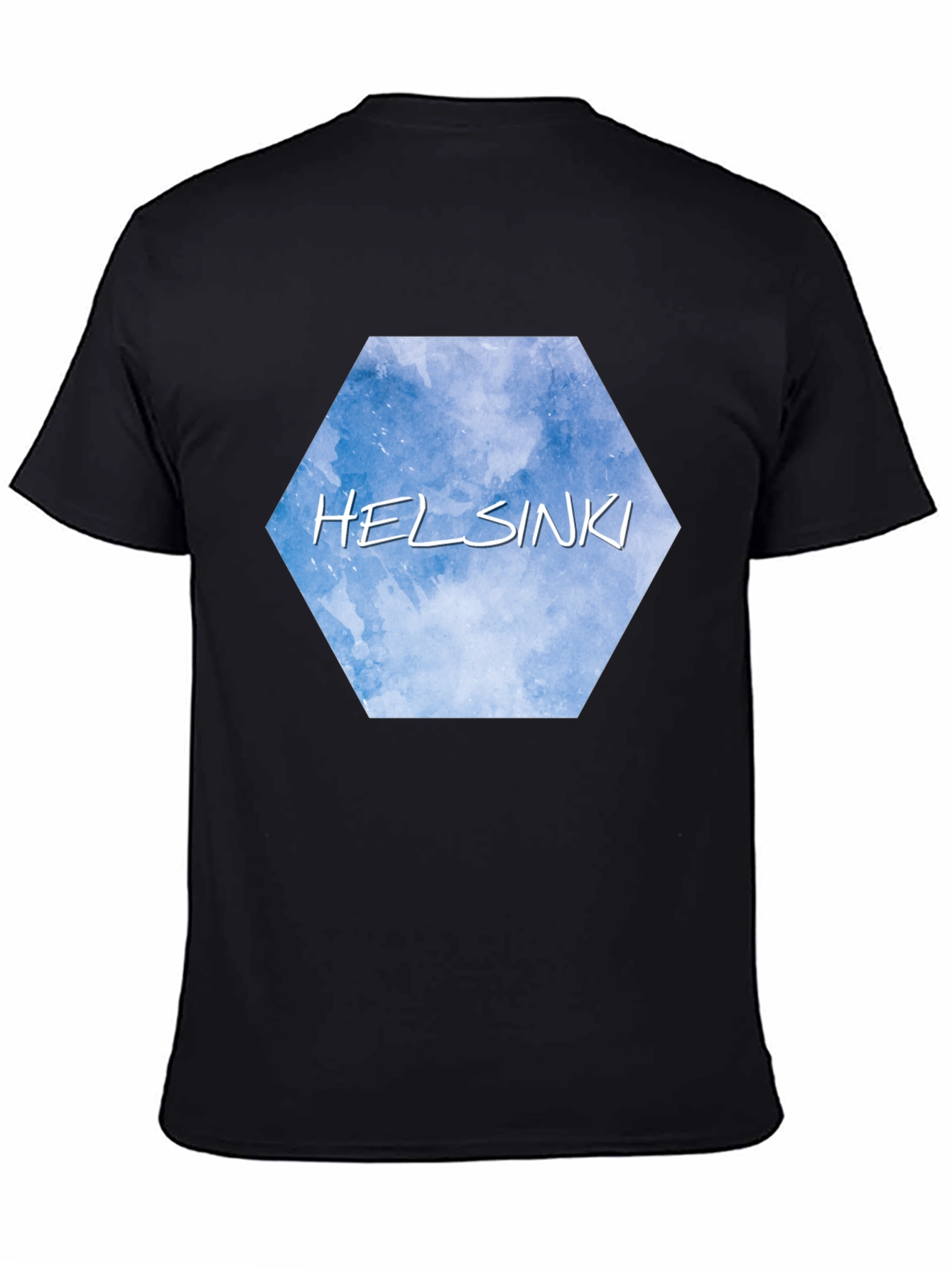 Helsinki Sky Hexagon Black T-Shirt