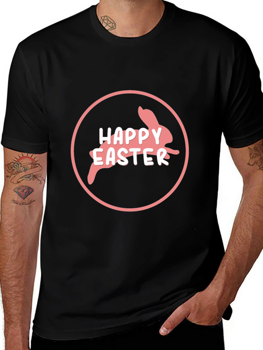 Happy Easter Bunny Black T-Shirt