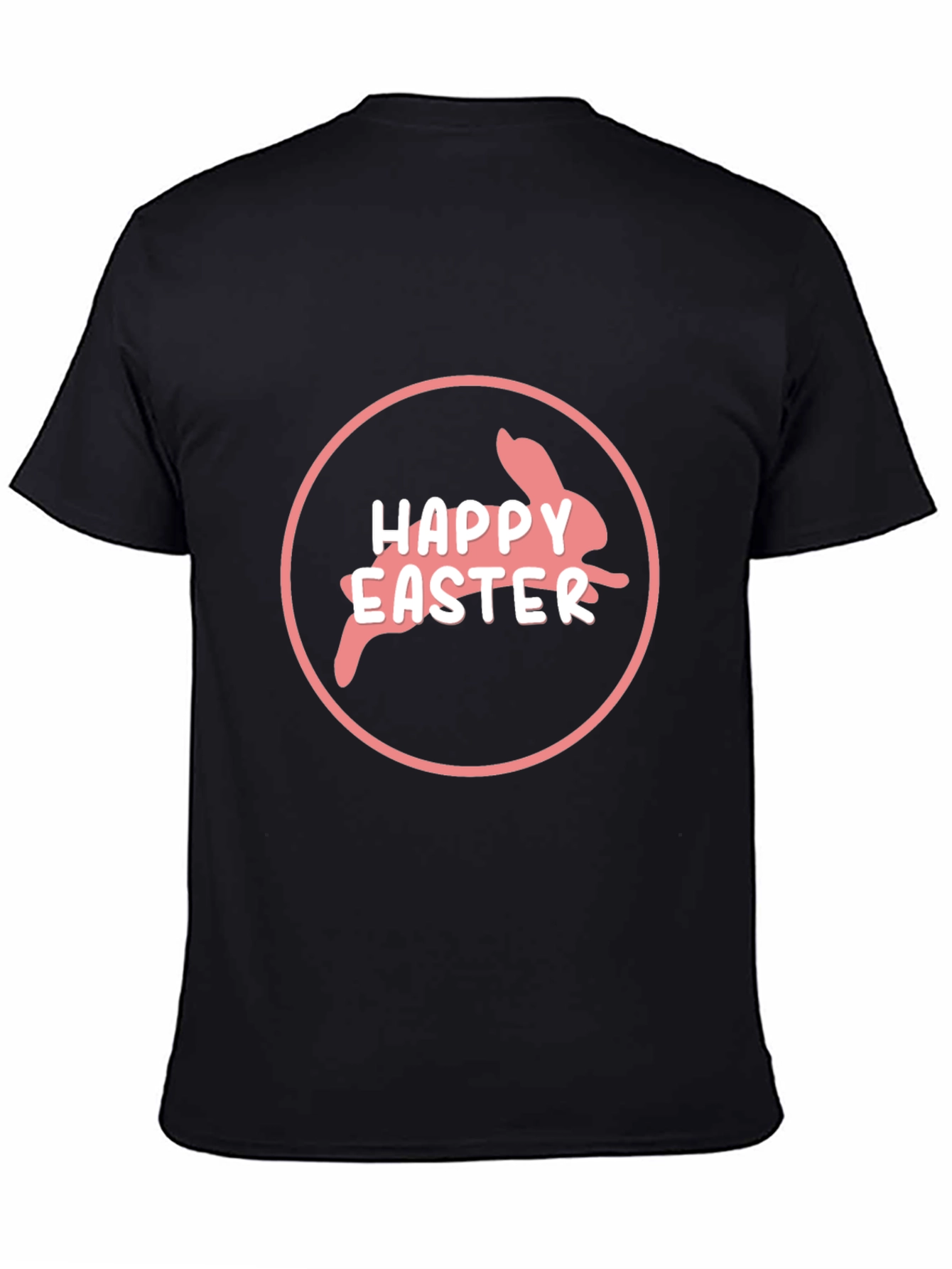Happy Easter Bunny Black T-Shirt