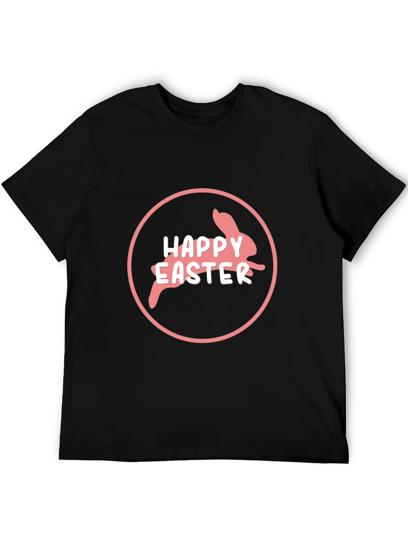 Happy Easter Bunny Black T-Shirt