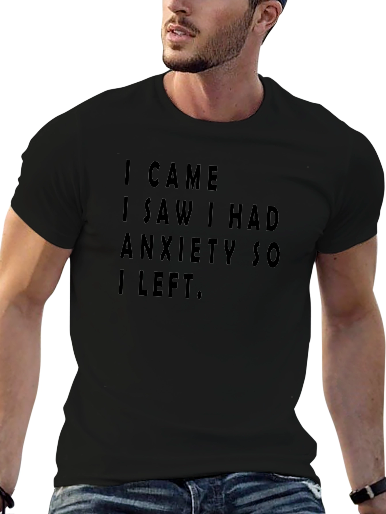 Anxiety Statement Black Tee