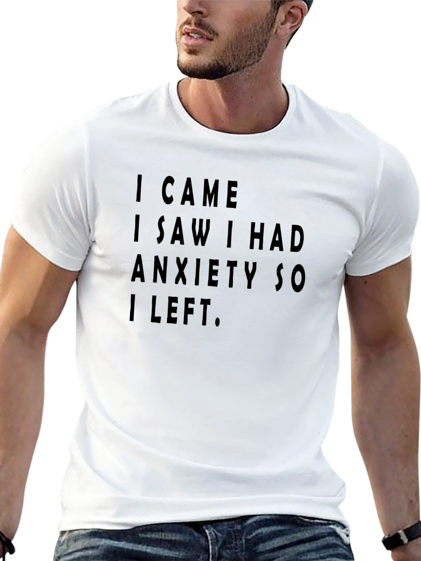 Anxiety Statement Black Tee