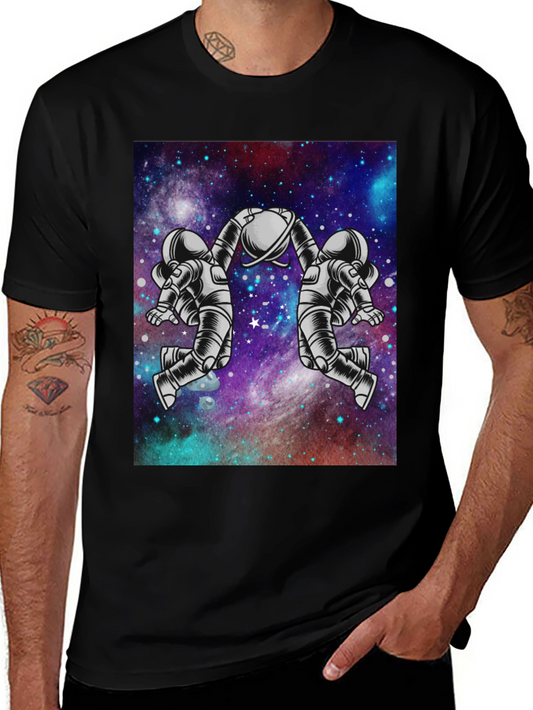 Astronaut Galaxy Graphic Tee - Space Design