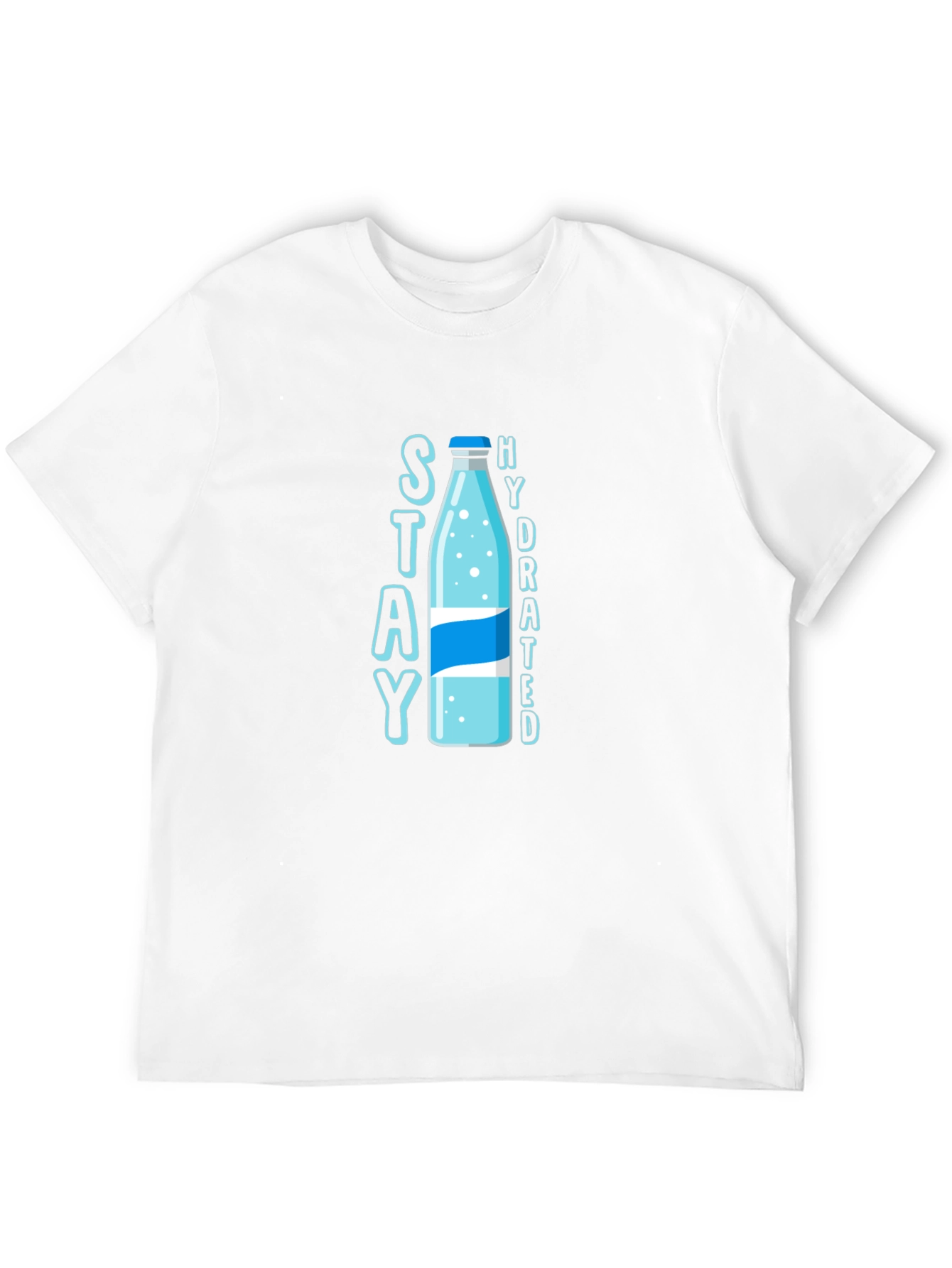 Stay Hydrated T-Shirt: Stylish Water Bottle Design