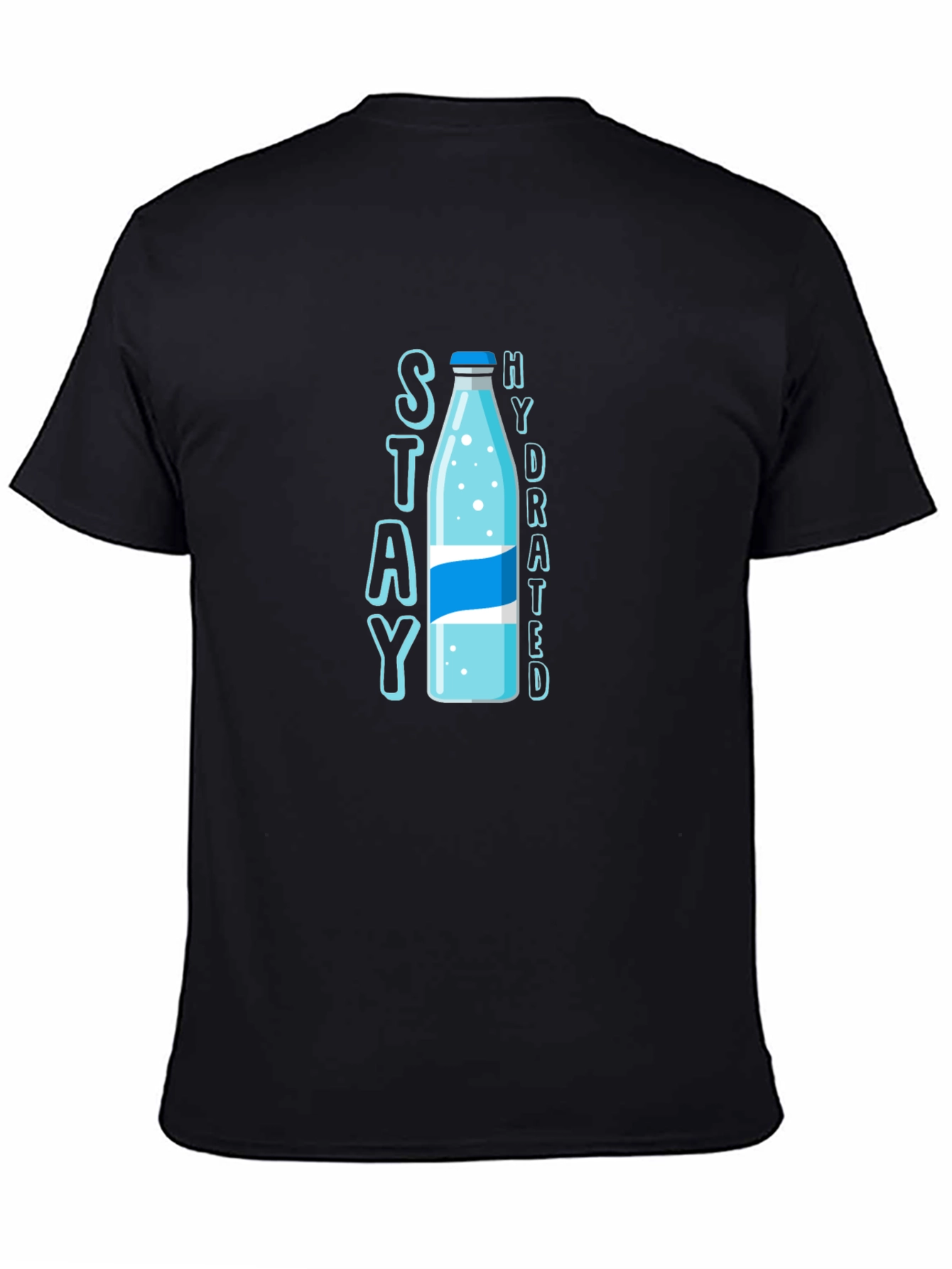 Stay Hydrated T-Shirt: Stylish Water Bottle Design