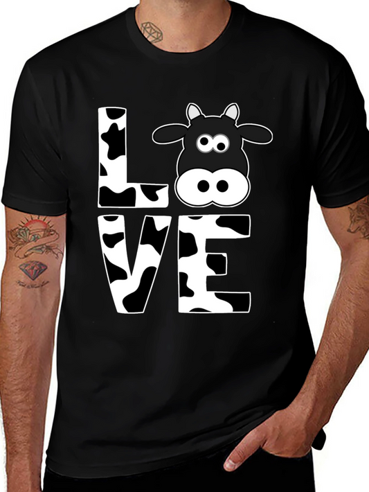 Cow Love Graphic Tee - Black T-Shirt