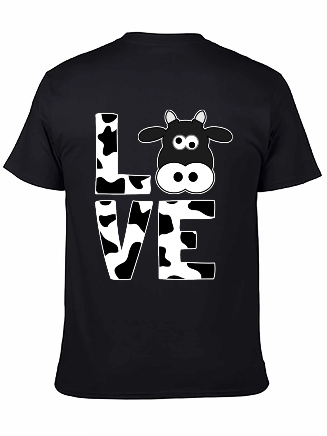 Cow Love Graphic Tee - Black T-Shirt
