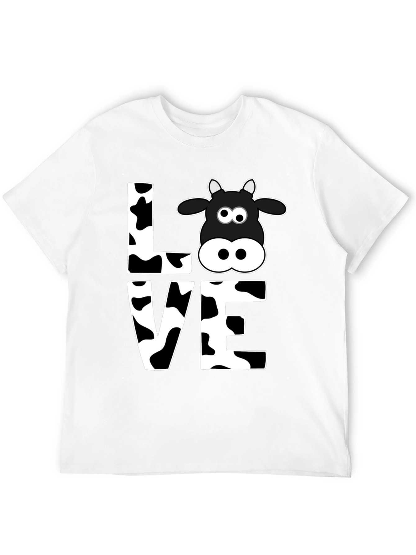 Cow Love Graphic Tee - Black T-Shirt
