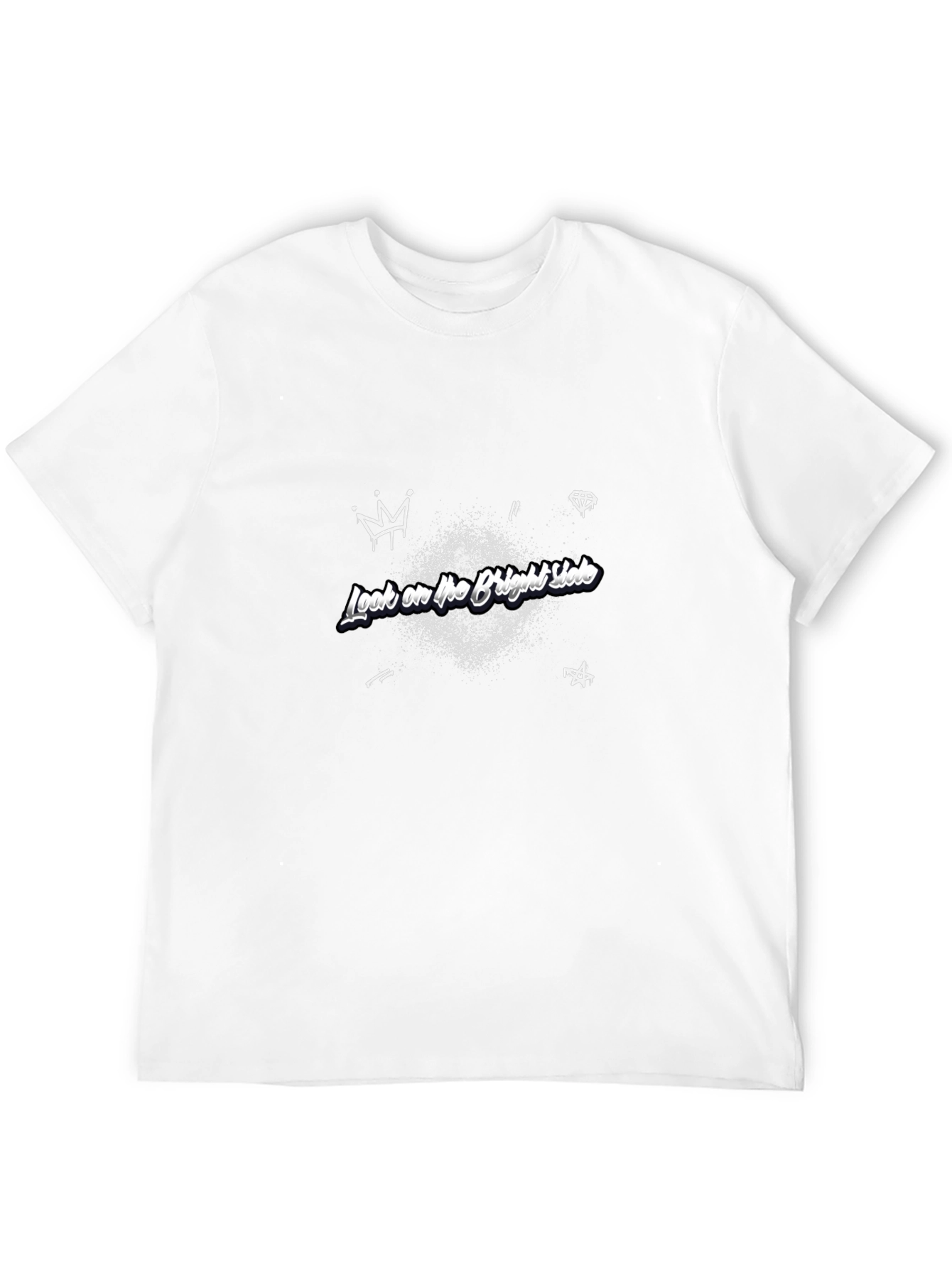 Look on the Bright Side Black Graphic Tee