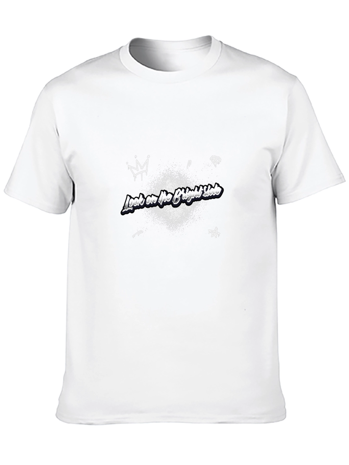 Look on the Bright Side Black Graphic Tee